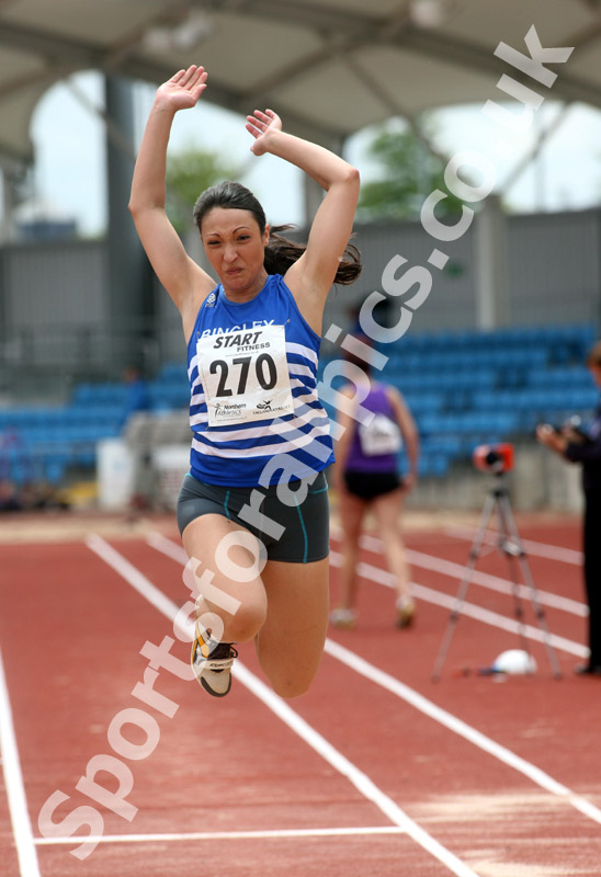 Katherine James (Bingley Harriers) senior ladies long jump, Northern Championships, Sport City, Manchester